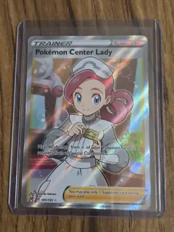 Pokemon Center Lady - 185/185 - Full Art Pokemon Card - Image 1