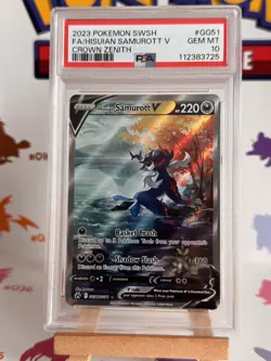 PSA 10 Hisuian Samurott V Galarian Gallery SWSH Crown Zenith GG51/GG70 Pokemon - Image 1