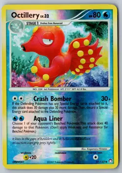 Pokemon: Octillery Reverse Holo Uncommon Mysterious Treasures 57/123 LP+ - Image 1