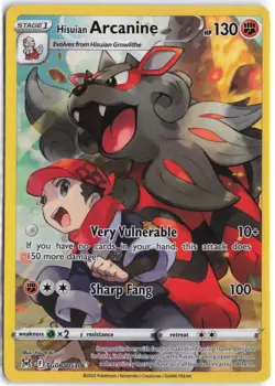 Hisuian Arcanine TG08/TG30 Holo Lost Origin Trainer Gallery Pokemon NM - Image 1