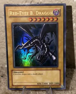 YuGiOh Red-Eyes Black Dragon SDJ-001 Vintage Ultra Rare MP *Free-Ship!* - Image 2