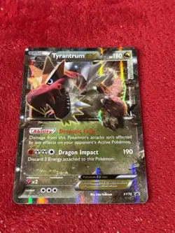 Tyrantrum EX XY70 XY Holo Promo Pokemon Card Played - Image 1