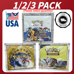 Pokemon Magnetic Booster Box Acrylic Case! Pokemon Card Protective Display US~ - Image 1