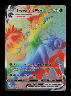 Trevenant VMAX 206/203 Rainbow Rare Evolving Skies Pokemon Cards - Image 1