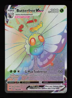Butterfree VMAX 190/189 Rainbow Rare Darkness Ablaze Pokemon Cards - Image 1