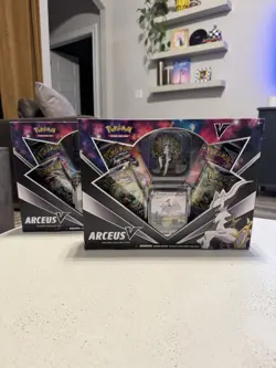 2x Arceus V Figure Collection Box Factory Sealed Pokemon TCG Cosmic Eclipse Pack - Image 1