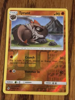 2018 Pokemon Tyrunt 68/131 Sm-Forbidden Light Reverse Holo - Image 1