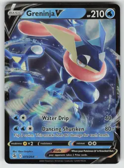 Greninja V 073/264 Holo V Rare Fusion Strike Pokemon Holo Near Mint - Image 1
