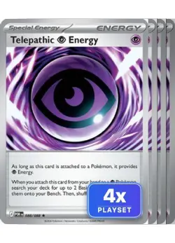 4x Telepathic Psychic Energy Playset - 088/088 R Perfect Order Pokemon NM/M - Image 1