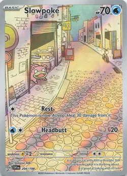 Slowpoke 204/198 Illustration Rare Scarlet & Violet Pokemon Lightly Played - Image 1