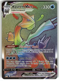Kyurem VMAX 197/196 Rainbow Rare Lost Origin Pokemon Near Mint - Image 1