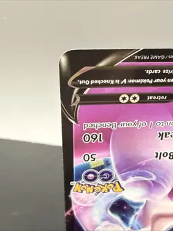 Pokemon TCG Mewtwo V SWSH223 Pokemon GO Black Star Promo Full Art Holo HP 220 - Image 4