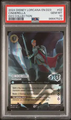 Disney Lorcana D23 Collection Promo Cinderella -Stouthearted #02 PSA 10 GEM MINT - Image 1