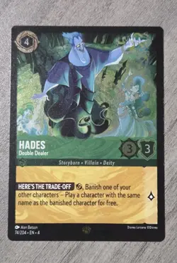 Hades Double Dealer 74/204 Legendary Cold Foil Ursula's Return Disney Lorcana - Image 1