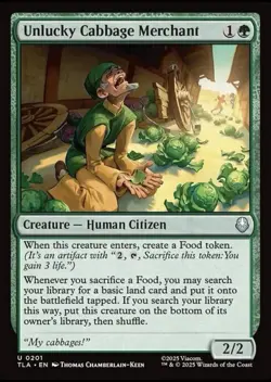 Unlucky Cabbage Merchant U0201 (NM) Foil Holo Avatar TLA Magic The Gathering TCG - Image 1
