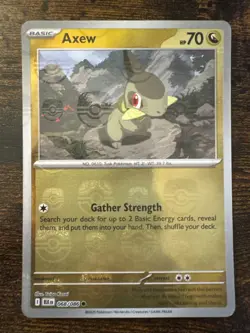 Axew (Master Ball Pattern) 068/086 Common Black Bolt Pokemon Near Mint - Image 1