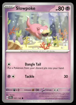 Slowpoke Stellar Crown 57/142 Common Pokemon Near Mint - Image 1