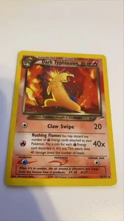Dark Typhlosion Holo Rare 10/105 Neo Destiny Pokemon TCG 2000 - Image 1