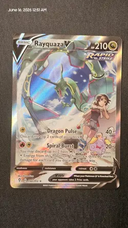 Pokemon TCG Rayquaza V 194/203 Evolving Skies Ultra Rare Full Art Holo - Image 4