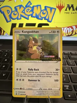 Pokemon Kangaskhan SWSH038 Promo Prerelease Holo English Darkness Ablaze Stamp - Image 1