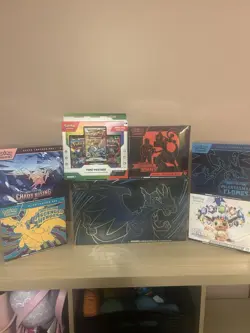 Pokemon 5 ETB, 1 UPC, 1 First Partner Box Lot! New, sealed, pristine. - Image 1