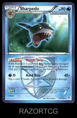 SHARPEDO 33/135 R PLASMA STORM POKEMON LP - Image 2