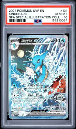2024 POKEMON SVP EN-SV BLACK STAR PROMO #131 KINGDRA EX PSA 10 - Image 1
