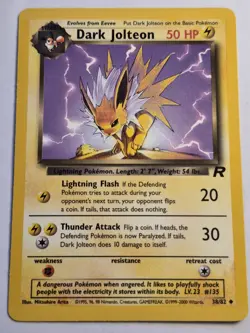 Pokemon - Dark Jolteon 38/82 Non Holo - Team Rocket NM - Image 1