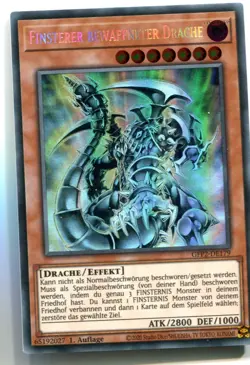 Yu-GI-OH Finsterer Bewaffneter Drache Ghost Rare SEHR SELTEN GFP2 - Image 1