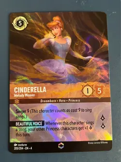 1x ENCHANTED FOIL CINDERELLA - Ursula's Return - Disney Lorcana TCG - Image 1