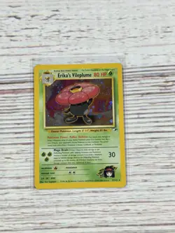 Erika's Vileplume 5/132 Holo Gym Heroes Pokemon TCG Vintage Card ⭐ SWIRL ⭐ - Image 1