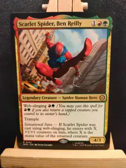 Scarlet Spider, Ben Reilly - Marvel's Spider-Man - Rare - NM (see pics) MTG - Image 1