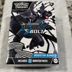 Pokemon TCG SV: Black Bolt Booster Bundle - Factory Sealed - 6 Packs - Image 1