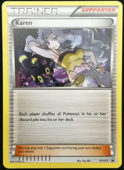 Karen XY177 Black Star Promo Trainer 2016 XY Pokemon TCG Umbreon - Image 1