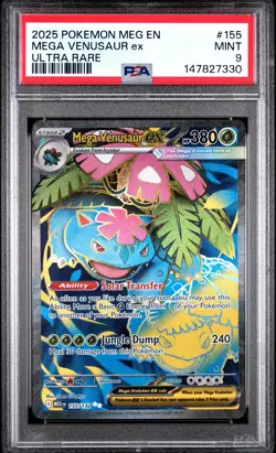 2025 POKEMON MEG EN-MEGA EVOLUTION MEGA VENUSAUR ex #155 PSA 9 - Image 1