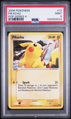 2006 Pokemon POP Series 4 Pikachu #13 PSA 9 Mint English Non-Holo - Image 1