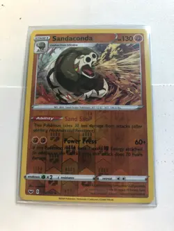 Pokemon SANDACONDA 110/202 Sword & Shield RARE Rev Holo - - MINT - Image 1