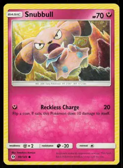 Snubbull 90/149 Common SM Base Set Pokemon Near Mint - Image 1