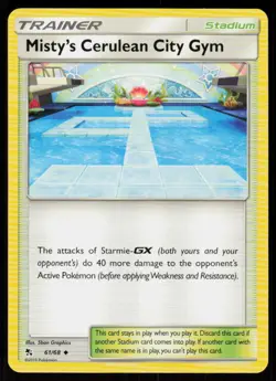 Misty's Cerulean City Gym 61/68 Uncommon Hidden Fates Pokemon Near Mint - Image 1