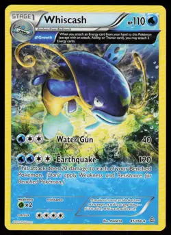 Whiscash 41/160 Rare Primal Clash Pokemon Near Mint - Image 1