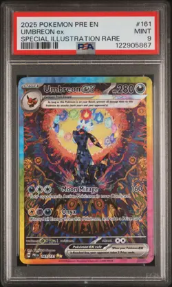 2025 POKEMON PRE EN-PRISMATIC EVOLUTIONS #161 UMBREON EX PSA 9 - Image 1