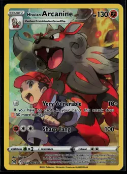 Hisuian Arcanine TG08/TG30 Lost Origin Trainer Gallery Holo Pokemon - Image 1