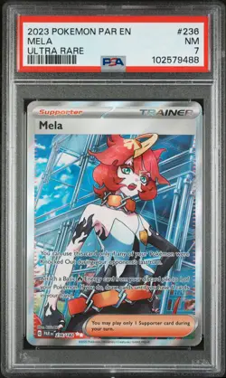 2023 POKEMON PAR EN-PARADOX RIFT ULTRA RARE #236 MELA PSA 7 - Image 1