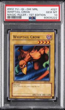 2002 YU-GI-OH! MRL-MAGIC RULER 1ST EDITION #027 WHIPTAIL CROW PSA 10 - Image 1