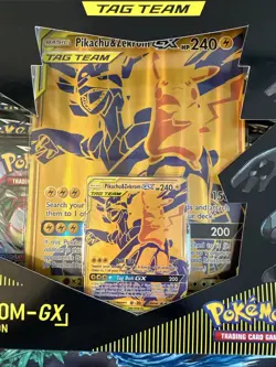 Pokemon TCG Pikachu & Zekrom GX Tag Team Premium Collection Sealed 10 Packs - Image 3