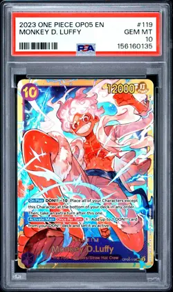 2023 One Piece OP05 EN Monkey D Luffy #119 PSA 10 GEM MINT - Image 1