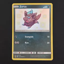 Pokemon TCG Card Zorua SV25/SV94 Hidden Fates Shiny Vault Holo Rare - HP - Image 1