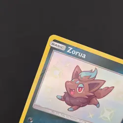 Pokemon TCG Card Zorua SV25/SV94 Hidden Fates Shiny Vault Holo Rare - HP - Image 3