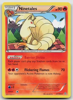 Ninetales 21/160 XY - Primal Clash Kanako Eo Art Pokemon TCG Card - Image 1