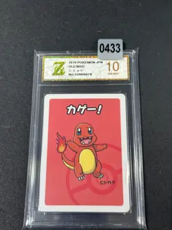 Charmander Old Maid GEM MINT Japanese Graded Pokemon Card Grade 10 - Image 1
